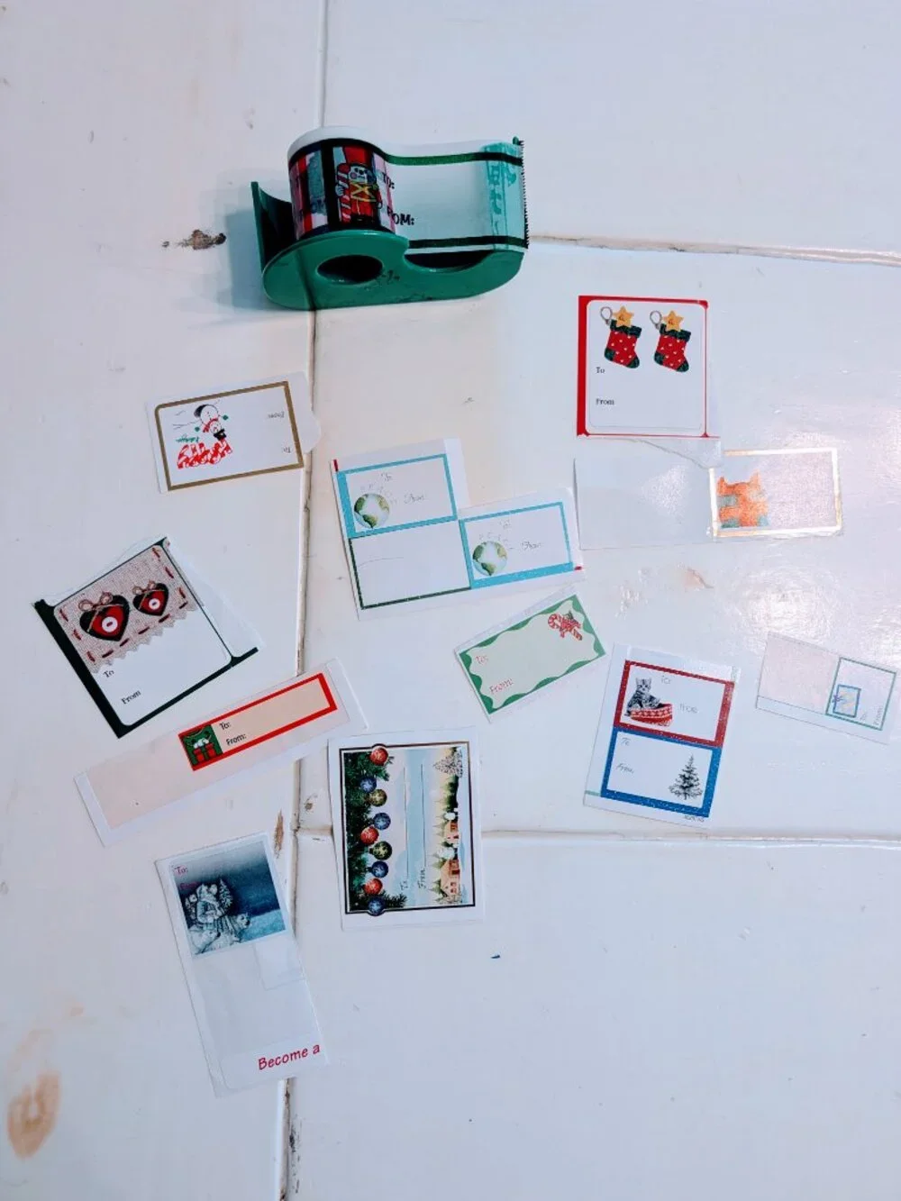 VTG Lot of 450+ Christmas Gift Tags Seals Stickers Craft Retro Holiday Wrapping